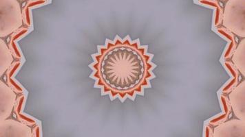 étoile grise dégradée avec des accents rouges et roses sur fond de kaléidoscope video