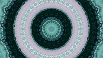 Schattierungen von Smaragd mit blassrosa Details Kaleidoskop Hintergrund video