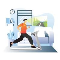 Virtual Run Concept vector