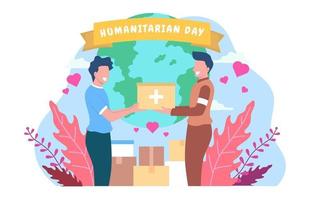 humanitarian day activities vector