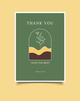 Template thank you card