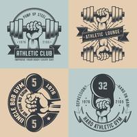 logo de gimnasio en estilo vintage vector