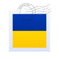 ukraine postage mark. National Flag Postage Stamp vector