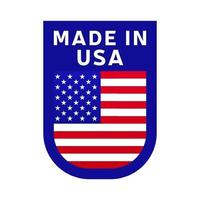 Made in usa icon. national country flag Stamp vector