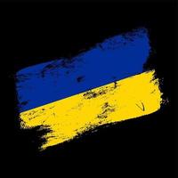 ukraine flag grunge brush background vector