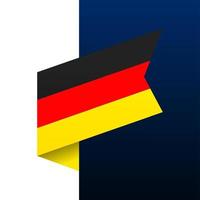 icono de la bandera de la esquina de Alemania. emblema nacional en estilo origami vector