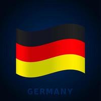 germany vector flag. Waving national flag