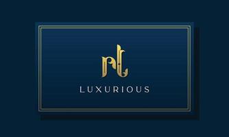 Vintage royal initial letters RL logo. vector