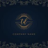 Elegant luxury letter TD logo. vector