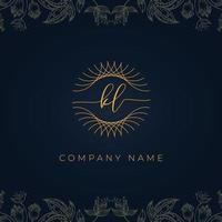 Elegant luxury letter KL logo. vector