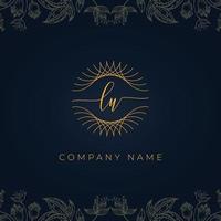 Elegant luxury letter LU logo. vector