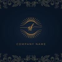 Elegant luxury letter NF logo. vector