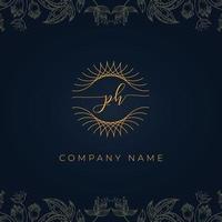 Elegant luxury letter PH logo. vector