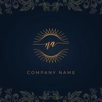 Elegant luxury letter NA logo. vector