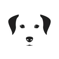 Cute dog simple design for emblem vector