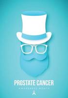 diseño de concepto del mes de concientización sobre el cáncer de próstata. vector