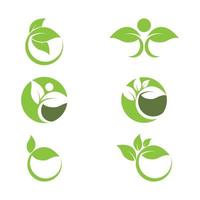 Leaf icon Vector Illustration design Logo template