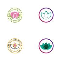 Beauty Vector lotus flowers design logo Template icon