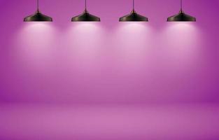 Pink studio empty room background vector