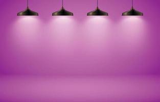 Pink studio empty room background vector