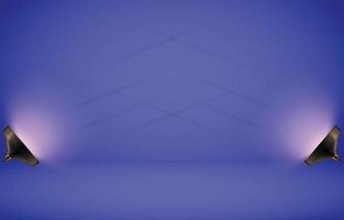 Blue studio empty room background vector