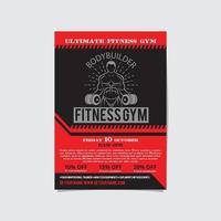 Fitness Flyer Vector layout design template for extreem sport event