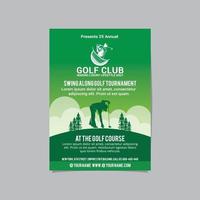 Golf Flyer Vector layout design template for extreem sport event