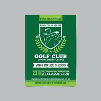 Golf Flyer Vector layout design template for extreem sport event