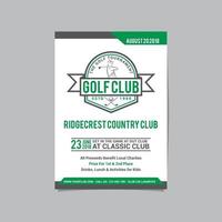 Golf Flyer Vector layout design template for extreem sport event