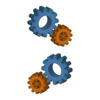Gear illustrated on white background vector