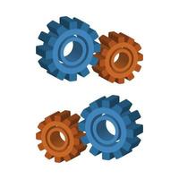 Gear illustrated on white background vector