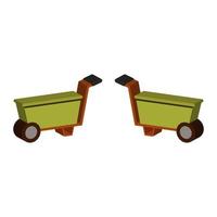 Wheelbarrow illustrated on a white background vector