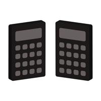 Calculator illustrated on a white background vector