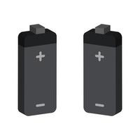 Battery illustrated on a white background vector