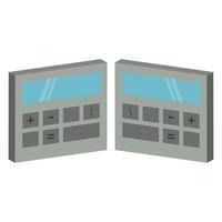 Calculator illustrated on a white background vector