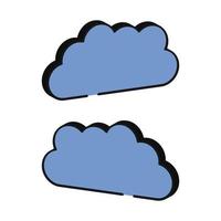 Cloud illustrated on white background vector