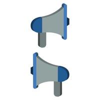 Megaphone illustrated on a white background vector