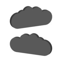 Cloud illustrated on white background vector