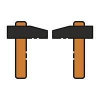 Hammer illustrated on a white background vector