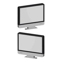 Computer illustrated on white background vector