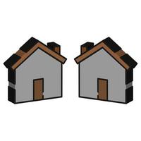 House illustrated on white background vector