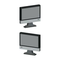 Computer illustrated on white background vector