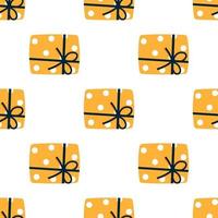 Wrapped Christmas Presents Seamless Repeat Vector Pattern