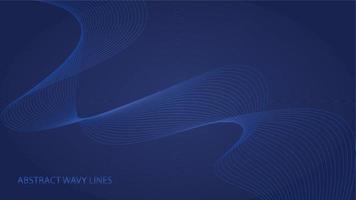 Abstract elegant blue background with flowing line waves