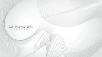 Abstract elegant white background with flowing line waves vector