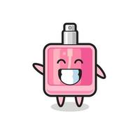 perfume cartoon character doing wave hand gesture vector