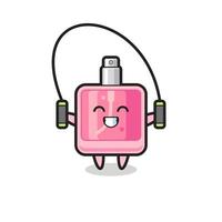 perfume character cartoon with skipping rope vector