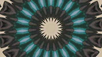 Rich Grey Pinwheel with Accents of Shades of Green Kaleidoscopic Background video