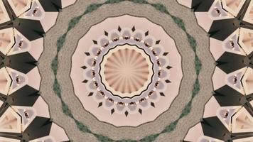 fond kaléidoscopique cercle concentrique orné rose