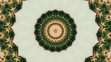 Pale Green Star with Floral Accent  Kaleidoscopic Element video